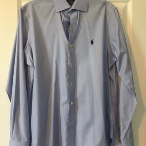 Polo by Ralph Lauren Light Blue Long-Sleeve Dress Shirt with Navy Pony